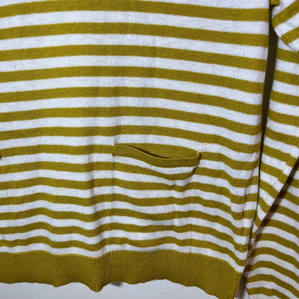 Charlie & Robin Anthropologie Women’s Sweater Yellow & White Stripped XS Boho - Picture 9 of 9